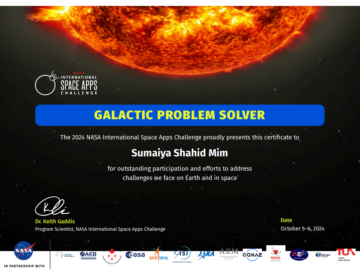 achievement nasa space apps